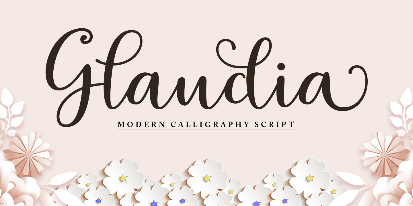 Шрифт Glaudia Script